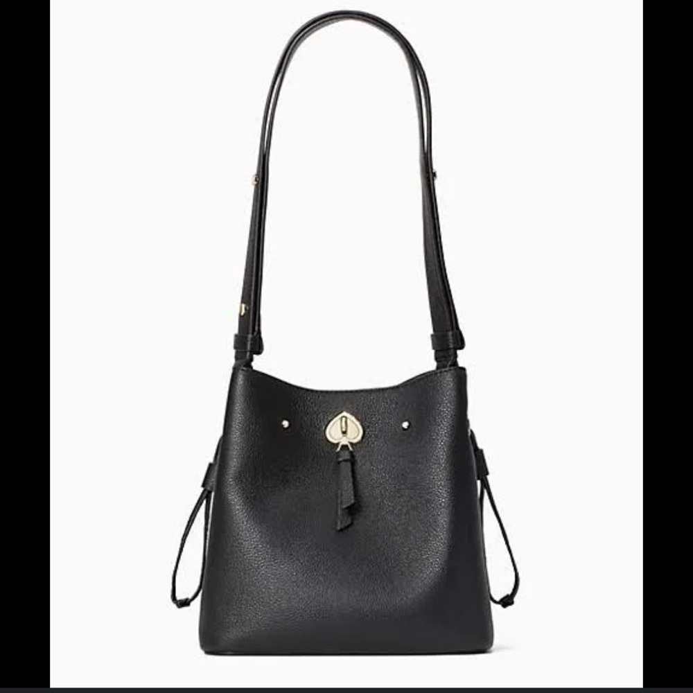 Kate Spade Marti Sm
Pebbled Leather Bucket Bag Black